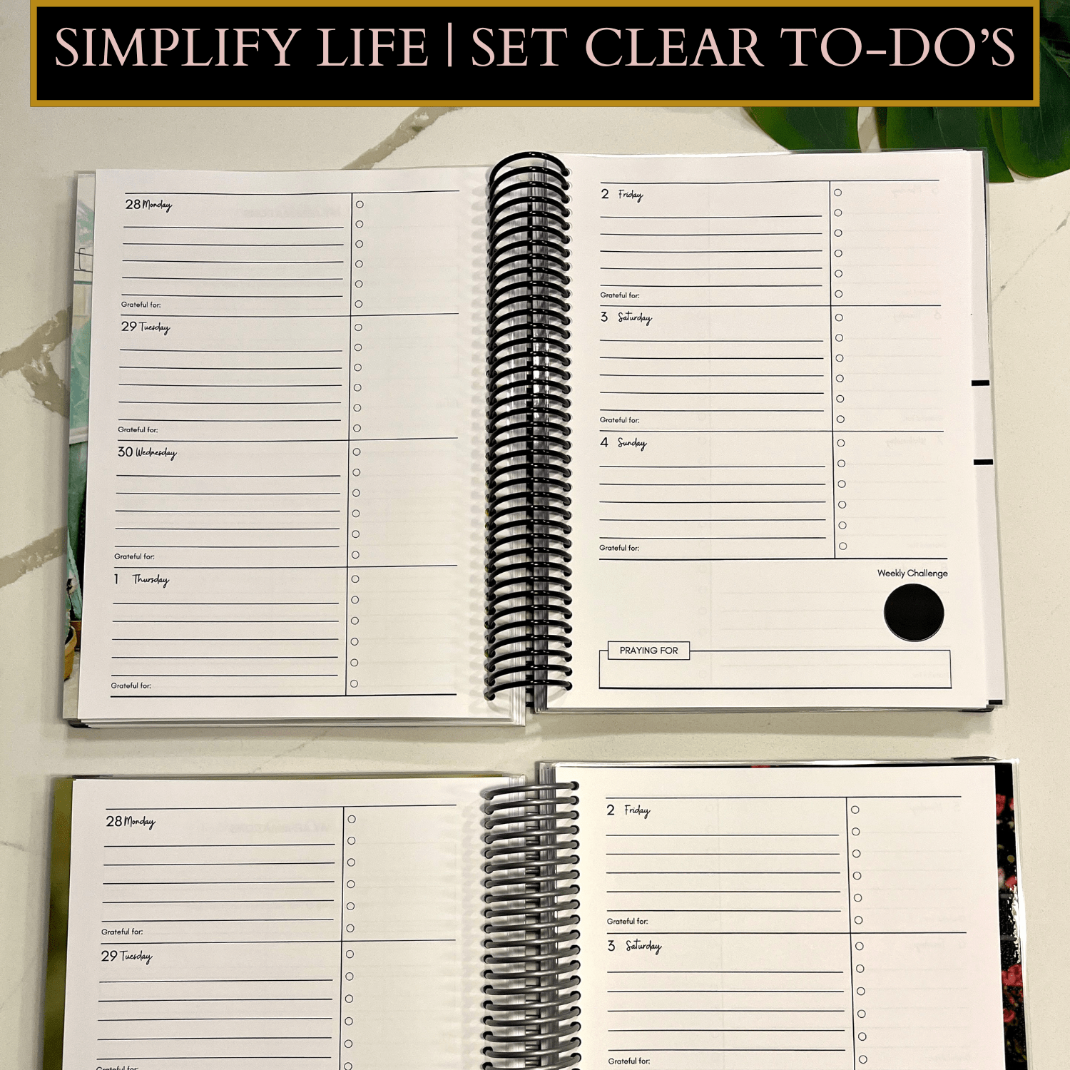 Custom Weekly Planner (Horizontal Lines)