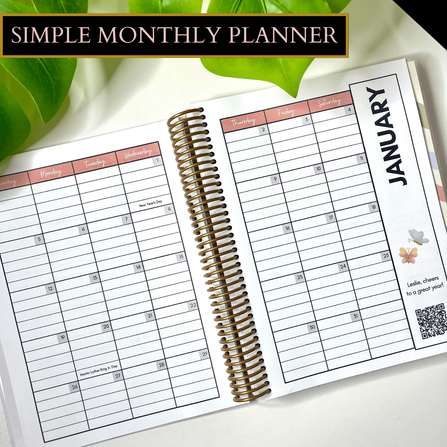 SIMPLE MONTHLY PLANNER